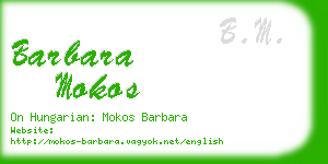 barbara mokos business card